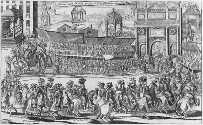 Der Einzug von Ludwig XIV. und Marie-Therese von Österreich in Paris am 26. August 1660